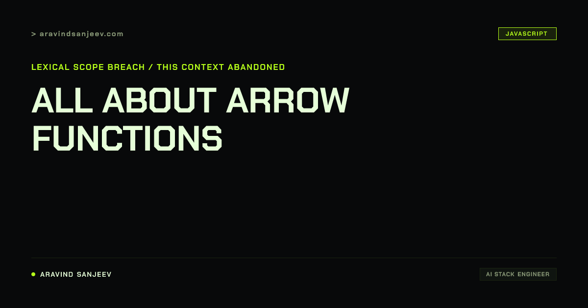 All About Arrow Functions