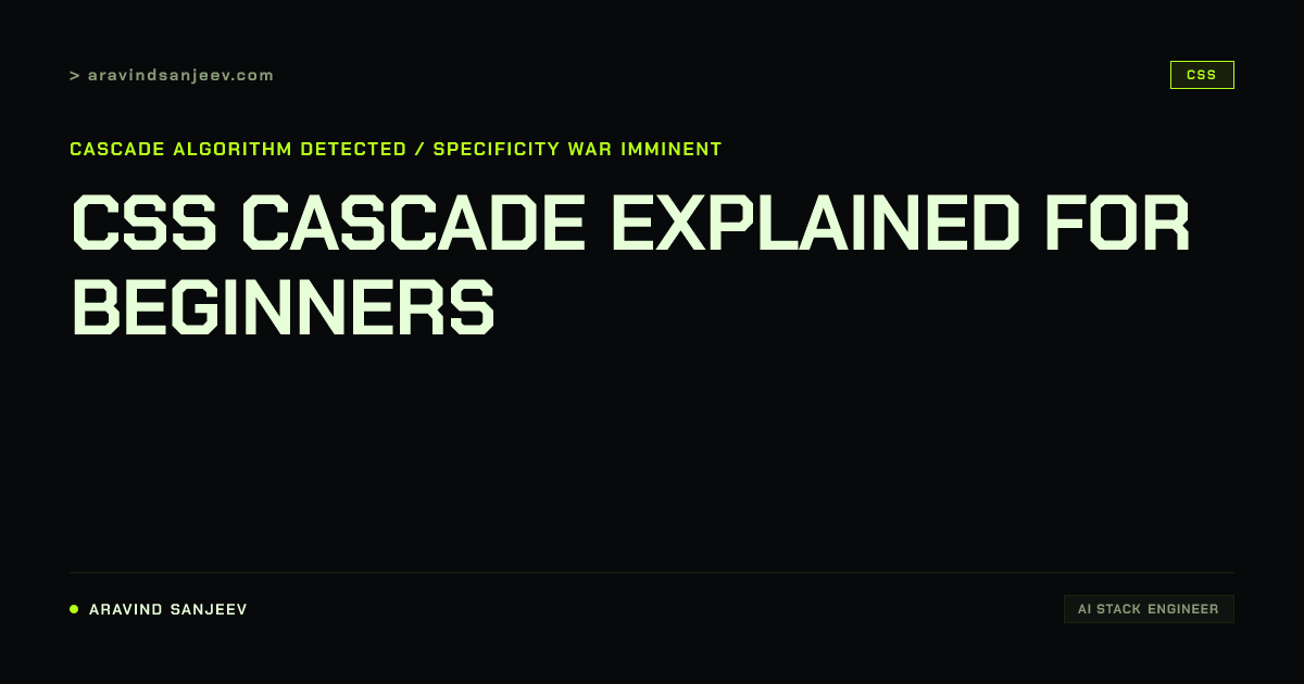 CSS Cascade Explained For Beginners