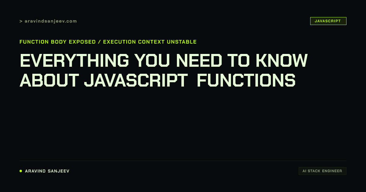 Everything You Need to Know About JavaScript Functions