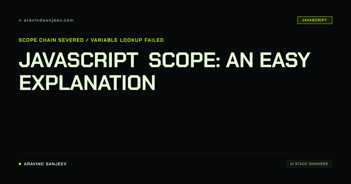 JavaScript Scope: An Easy Explanation